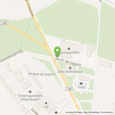 Standortübersicht der Tankstelle TotalEnergies Bernburg in 06406 Bernburg