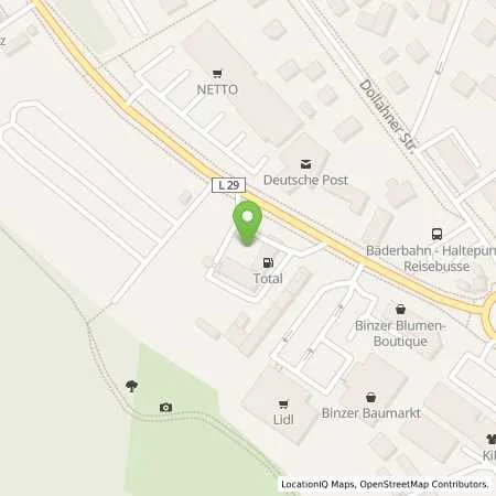 Standortübersicht der Tankstelle TotalEnergies Binz in 18609 Binz