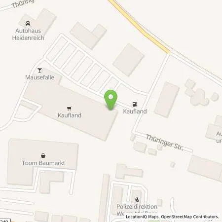 Standortübersicht der Tankstelle SB-Markttankstelle Eschwege Thüringer Str. in 37269 Eschwege