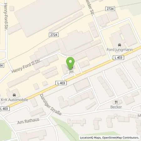 Standortübersicht der Tankstelle JET WUELFRATH WILHELMSTR. 34-38 in 42489 WUELFRATH