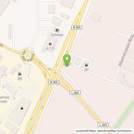 Standortübersicht der Tankstelle JET ERFTSTADT ALBERT-EINSTEIN-RING 34 in 50374 ERFTSTADT