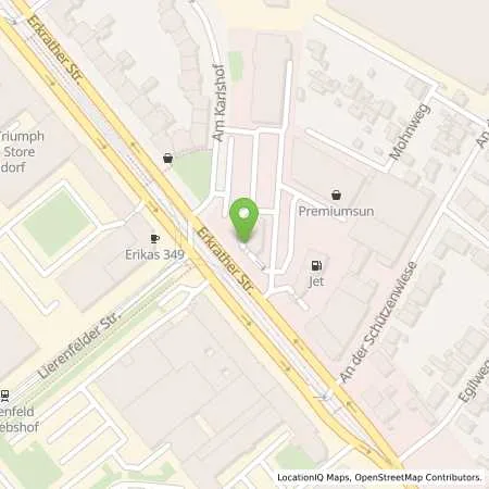 Standortübersicht der Tankstelle JET DUESSELDORF ERKRATHER STR. 368 in 40231 DUESSELDORF