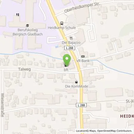 Standortübersicht der Tankstelle Gebr. Miebach GmbH in 51469 Bergisch Gladbach