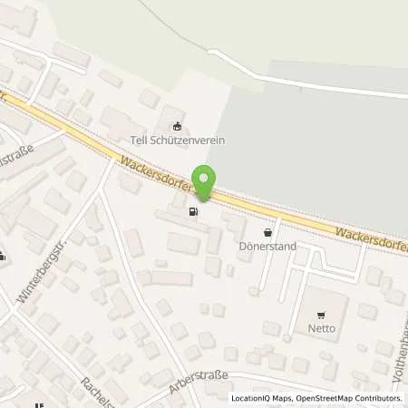 Standortübersicht der Tankstelle Schwandorf Wackersdorfer Strasse 52 in 92421 Schwandorf