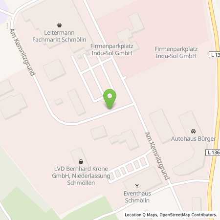 Standortübersicht der Benzin-Super-Diesel Tankstelle: Shell Schmoelln Am Kemnitzgrund 1 in 04626, Schmoelln