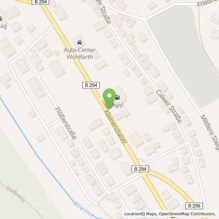 Standortübersicht der Tankstelle BAD WILDBAD-CALMBACH - KLEINENZT in 75323 Bad Wildbad (Calmbach)