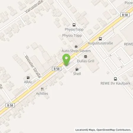 Standortübersicht der Tankstelle Shell Haltern Am See Weseler Str. 83 in 45721 Haltern Am See