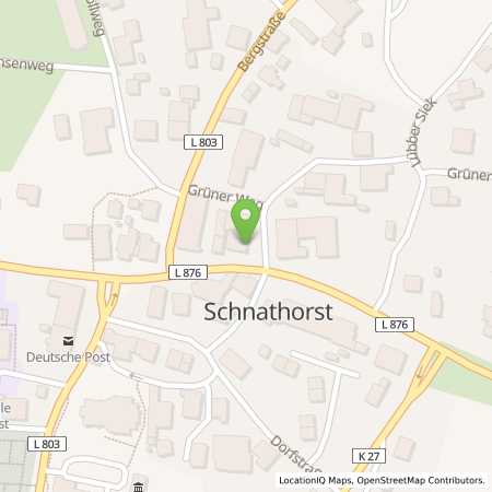 Standortübersicht der Benzin-Super-Diesel Tankstelle: Tankstelle Schnathorst in 32609, Hüllhorst