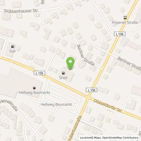 Standortübersicht der Tankstelle Shell Mettmann Düsseldorferstr. 168 in 40822 Mettmann