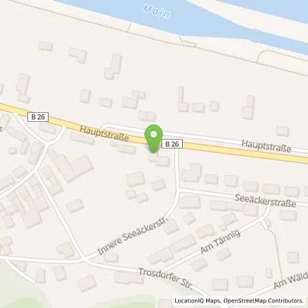 Standortübersicht der Tankstelle Viereth-Trunstadt Hauptstrasse 3 in 96191 Viereth-Trunstadt