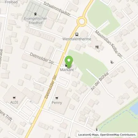 Standortübersicht der Tankstelle Gabriele Schmidt in 33175 Bad Lippspringe