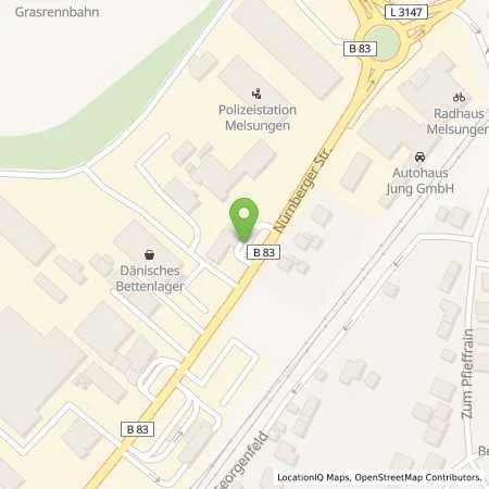 Standortübersicht der Tankstelle Tankcenter Melsungen in 34212 Melsungen