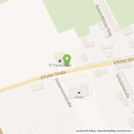 Standortübersicht der Tankstelle Tankcenter Apolda in 99510 Apolda