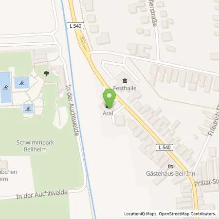 Standortübersicht der Tankstelle Aral Tankstelle in 76756 Bellheim