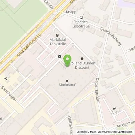 Standortübersicht der Tankstelle Tankstelle am Marktkauf in 33617 Bielefeld