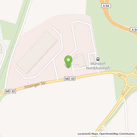 Standortübersicht der Benzin-Super-Diesel Tankstelle: 24 TotalEnergies Autohof Mühldorf Nord in 84513, Erharting
