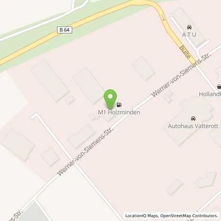 Standortübersicht der Tankstelle M1 Holzminden in 37603 Holzminden