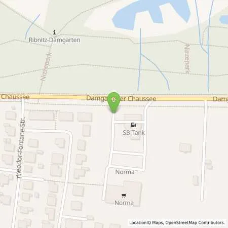 Standortübersicht der Tankstelle Sb Ribnitz-Damgarten Damgartener Chaussee 61 B in 18311 Ribnitz-Damgarten