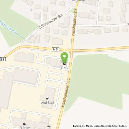 Standortübersicht der Tankstelle Nürnberg Wiesbadener Strasse 43 in 90427 Nürnberg