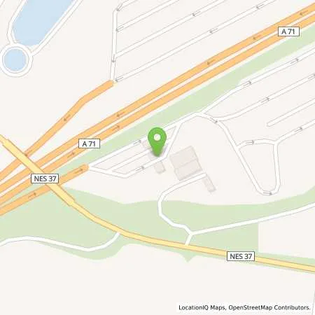 Standortübersicht der Tankstelle Mellrichstadt A 71 in 97638 Mellrichstadt (Rossrieth)