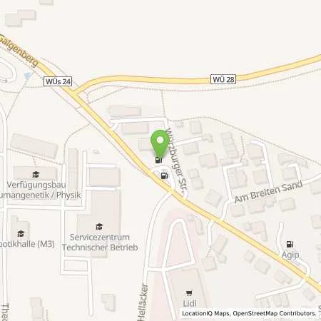 Standortübersicht der Tankstelle DBV-Tankstelle in 97218 Gerbrunn