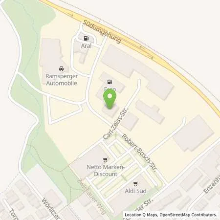 Standortübersicht der Tankstelle Walter Dups e.K.Pooltankstelle in 72622 Nürtingen