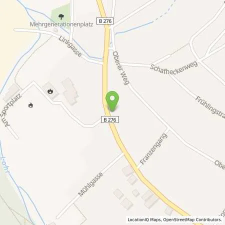 Standortübersicht der Tankstelle Weber Helmut Erbengemeinschaft in 97846 Partenstein