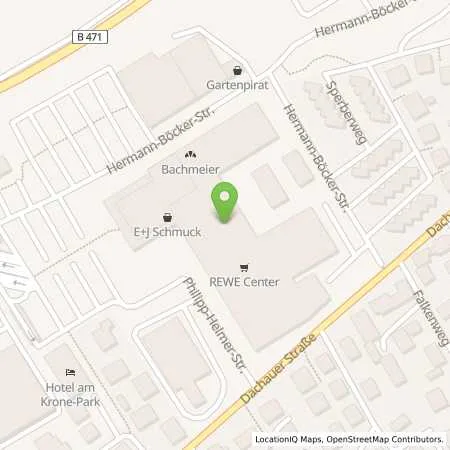 Standortübersicht der Tankstelle Rewe Tankstelle in 82140 Olching