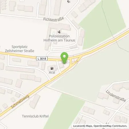 Standortübersicht der Tankstelle Aral Tankstelle in 65719 Hofheim