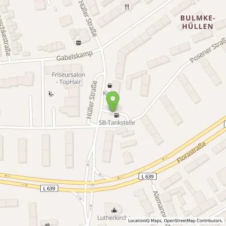 Standortübersicht der Tankstelle Sb Gelsenkirchen Hüller/Posener Str. in 45888 Gelsenkirchen