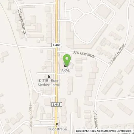 Standortübersicht der Tankstelle Aral Tankstelle in 45897 Gelsenkirchen