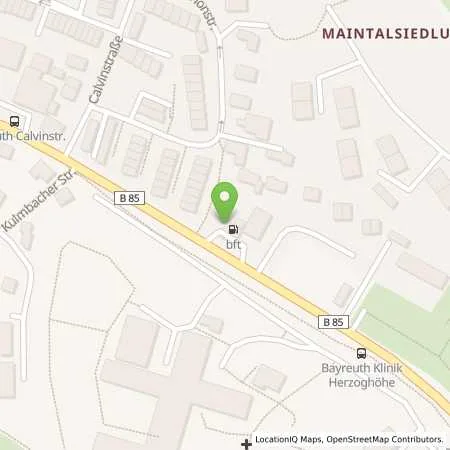 Standortübersicht der Tankstelle Bft Bayreuth Kulmbacher Straße 86 in 95445 Bayreuth