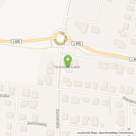 Standortübersicht der Tankstelle Tankstelle Luker in 26219 Bösel