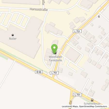 Standortübersicht der Benzin-Super-Diesel Tankstelle: Markus Hinz in 33818, Leopoldshöhe