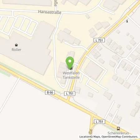 Standortübersicht der Tankstelle Markus Hinz in 33818 Leopoldshöhe