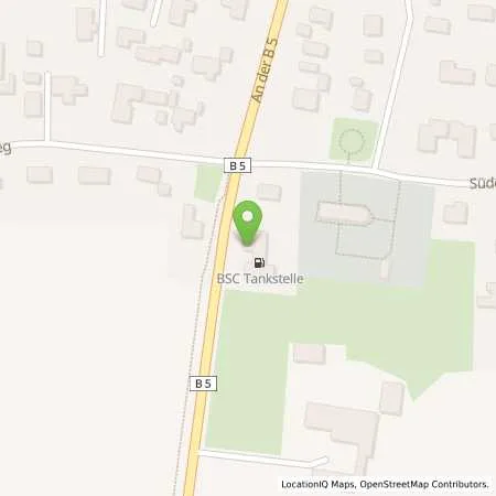 Standortübersicht der Tankstelle Jens Tanke Braderup in 25923 Braderup