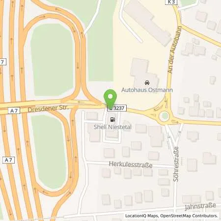 Standortübersicht der Tankstelle Shell Niestetal Kasseler Str. 113 in 34266 Niestetal