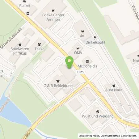 Standortübersicht der Tankstelle Dinkelsbühl An der B 25 / Luitpoldstrasse 23 in 91550 Dinkelsbühl