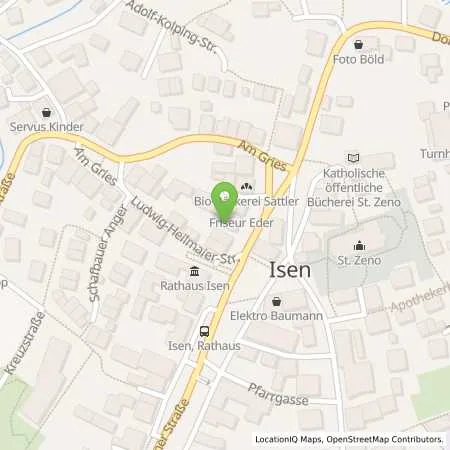 Standortübersicht der Tankstelle Leonhard Anzenberger GmbH in 84424 Isen / Oberbayern