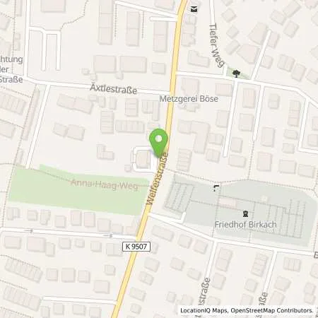 Standortübersicht der Tankstelle STUTTGART - WELFENSTRASSE 32 in 70599 Stuttgart