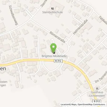 Standortübersicht der Tankstelle ENGSTINGEN - BERNLOCHER STR. 17 in 72829 Engstingen