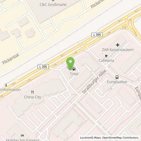 Standortübersicht der Tankstelle TotalEnergies Kaiserslautern in 67657 Kaiserslautern