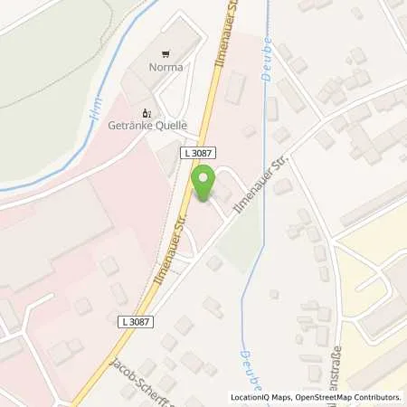 Standortübersicht der Tankstelle TotalEnergies Stadtilm in 99326 Stadtilm