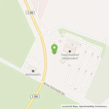 Standortübersicht der Tankstelle TotalEnergies Autohof Zwickau Ost in 08134 Wildenfels