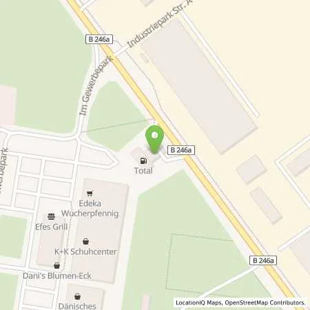 Standortübersicht der Tankstelle TotalEnergies Gommern in 39245 Gommern