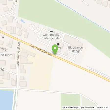 Standortübersicht der Tankstelle Aral Tankstelle in 91056 Erlangen