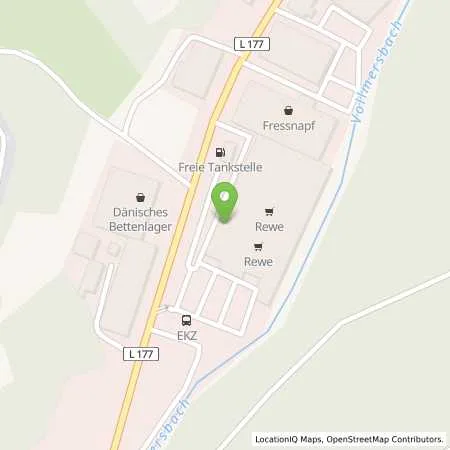 Standortübersicht der Tankstelle Freie Tankstelle EKZ in 55743 Idar Oberstein