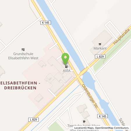 Standortübersicht der Benzin-Super-Diesel Tankstelle: AVIA Tankstelle in 26676, Barßel
