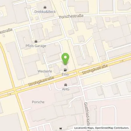 Standortübersicht der Tankstelle Esso Tankstelle in 70435 STUTTGART