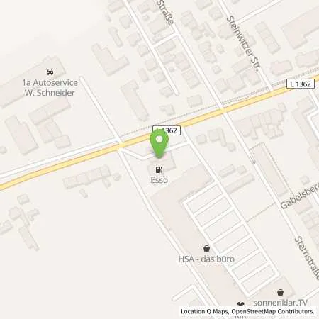 Standortübersicht der Tankstelle Esso Tankstelle in 04600 ALTENBURG